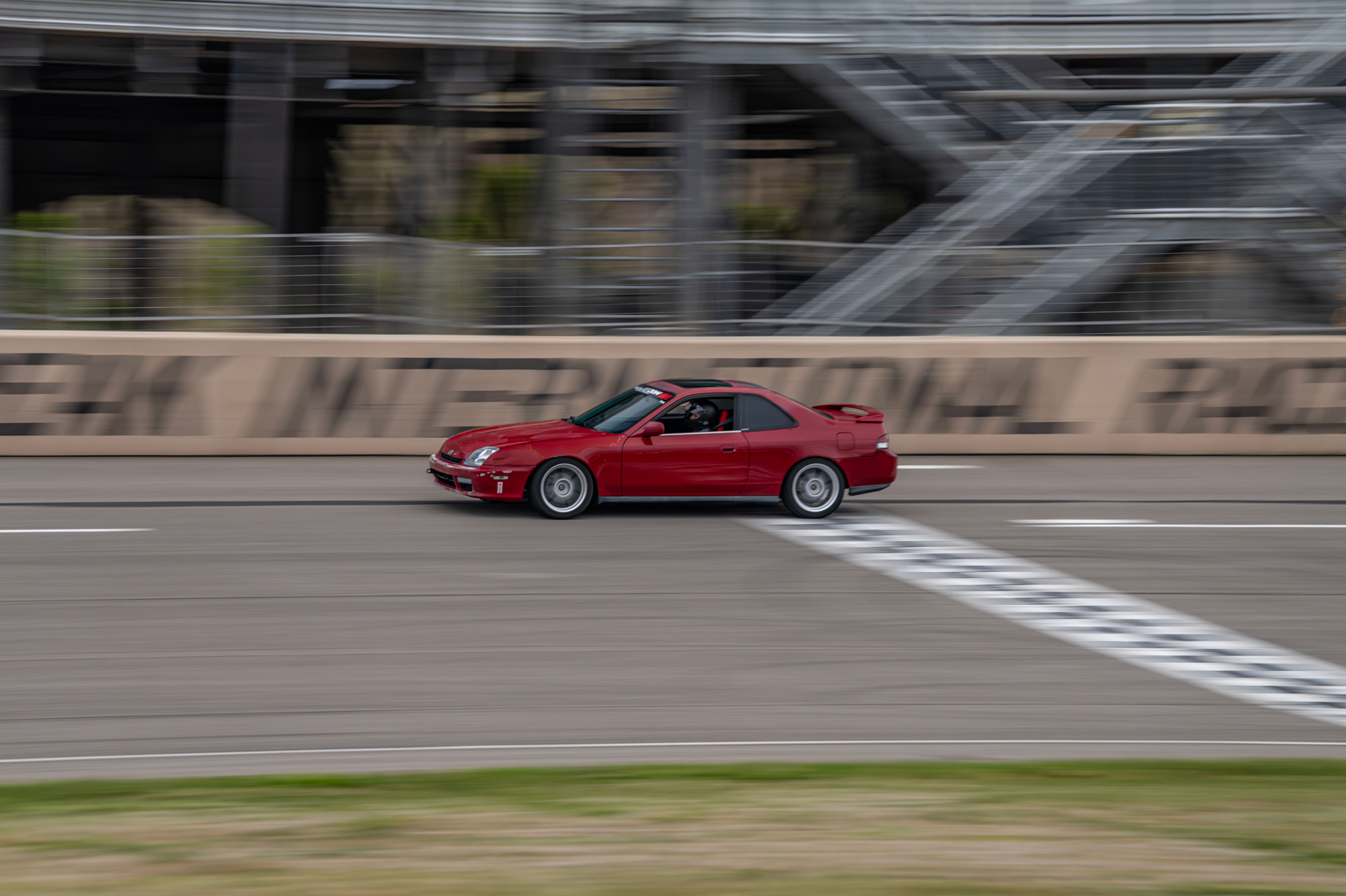 Red Prelude crossing the line!