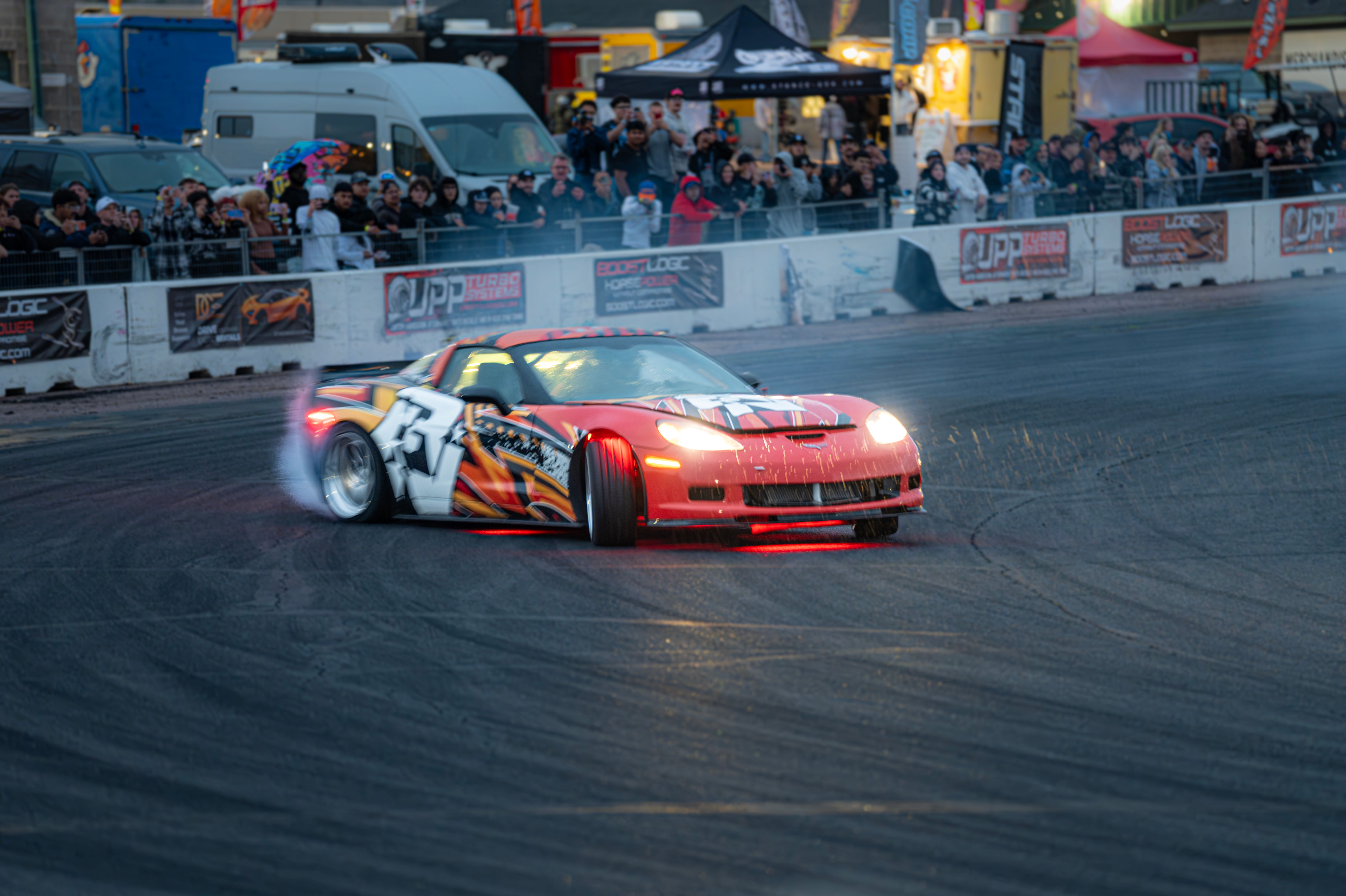 Red Corvette Drift