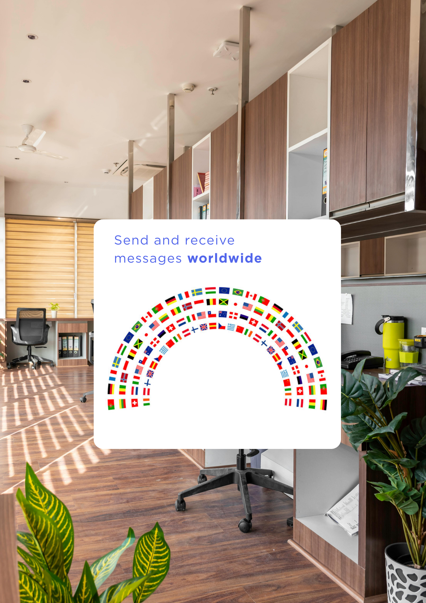 Send and receive messages from anywhere