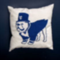 Yale Club Handsome Dan Handmade Pillow with Insert