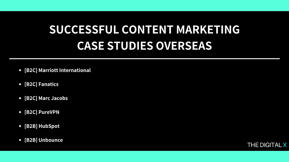 Successful content marketing case studies overseas