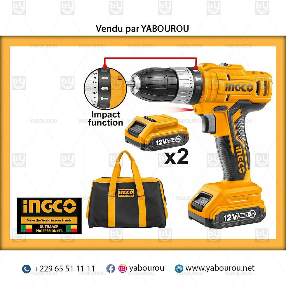 PERCEUSE A 2 BATTERIES LI-ION + VALISE CIDLI1222 12V