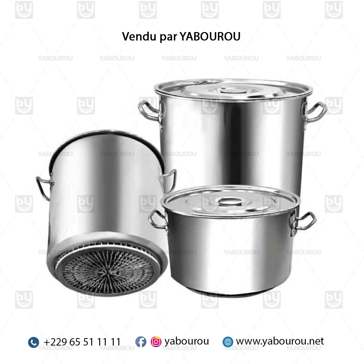 POT (GRANDE CASSEROLE) A SOUPE AVEC COUVERCLE EN ACIER INOXYDABLE