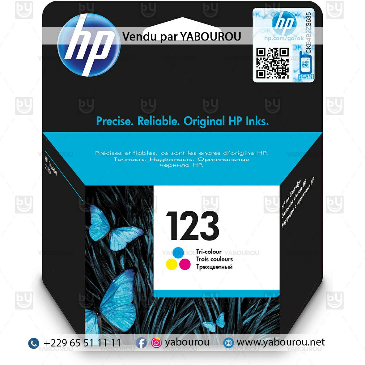 CARTOUCHE D'ENCRE TROIS COULEURS HP F6V16AE