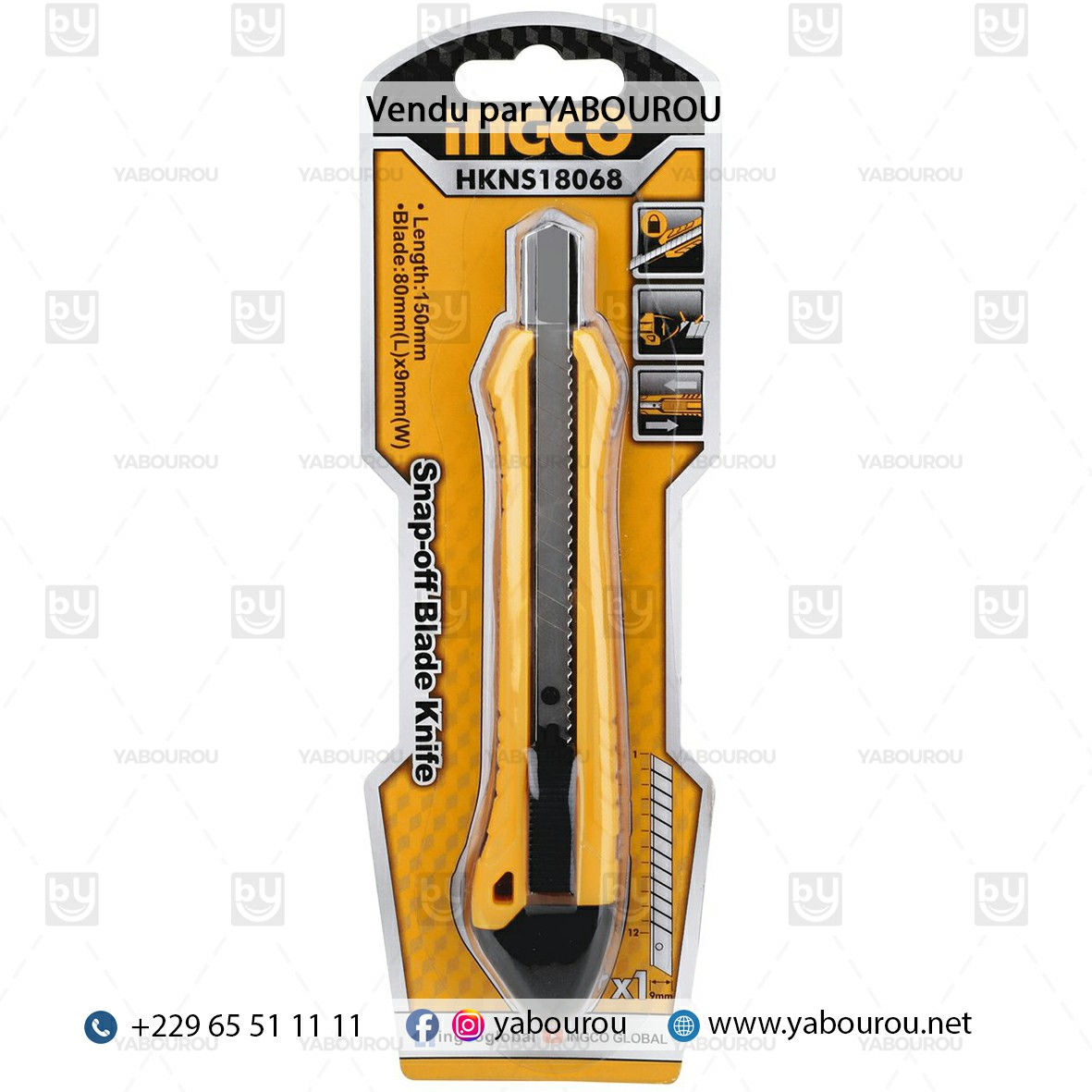 COUTEAU A LAME 9X80MM HKNS1806 HKNS18068