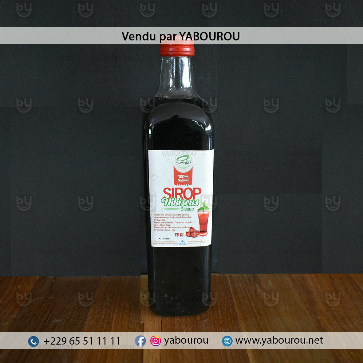 SIROP HIBISCUS AU BISSAP 75CL