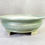 Thumbnail: White stoneware w/ green metallic glaze Bonsai pot