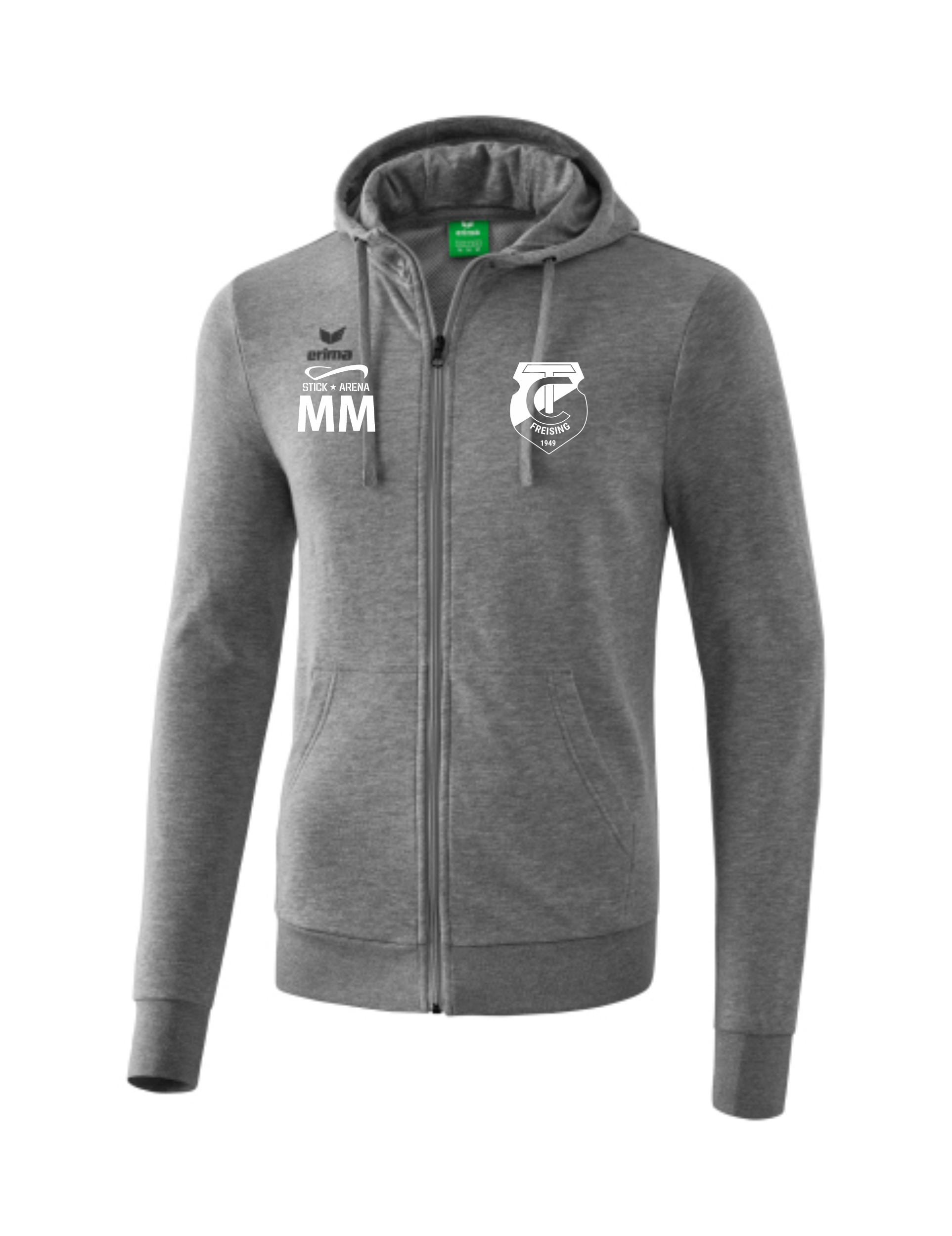 Kapuzensweatjacke Damen grau melange (FS2072004)