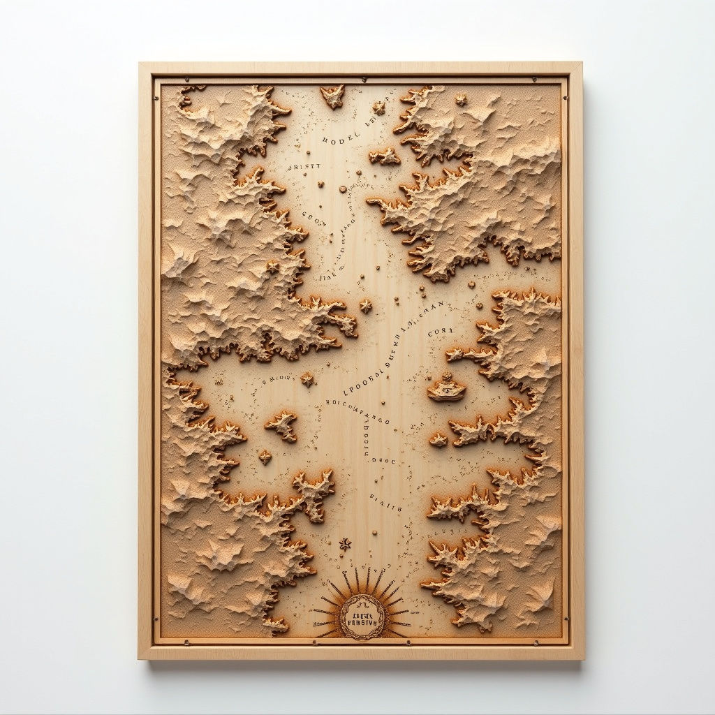 Fantasy Map Wood Panel