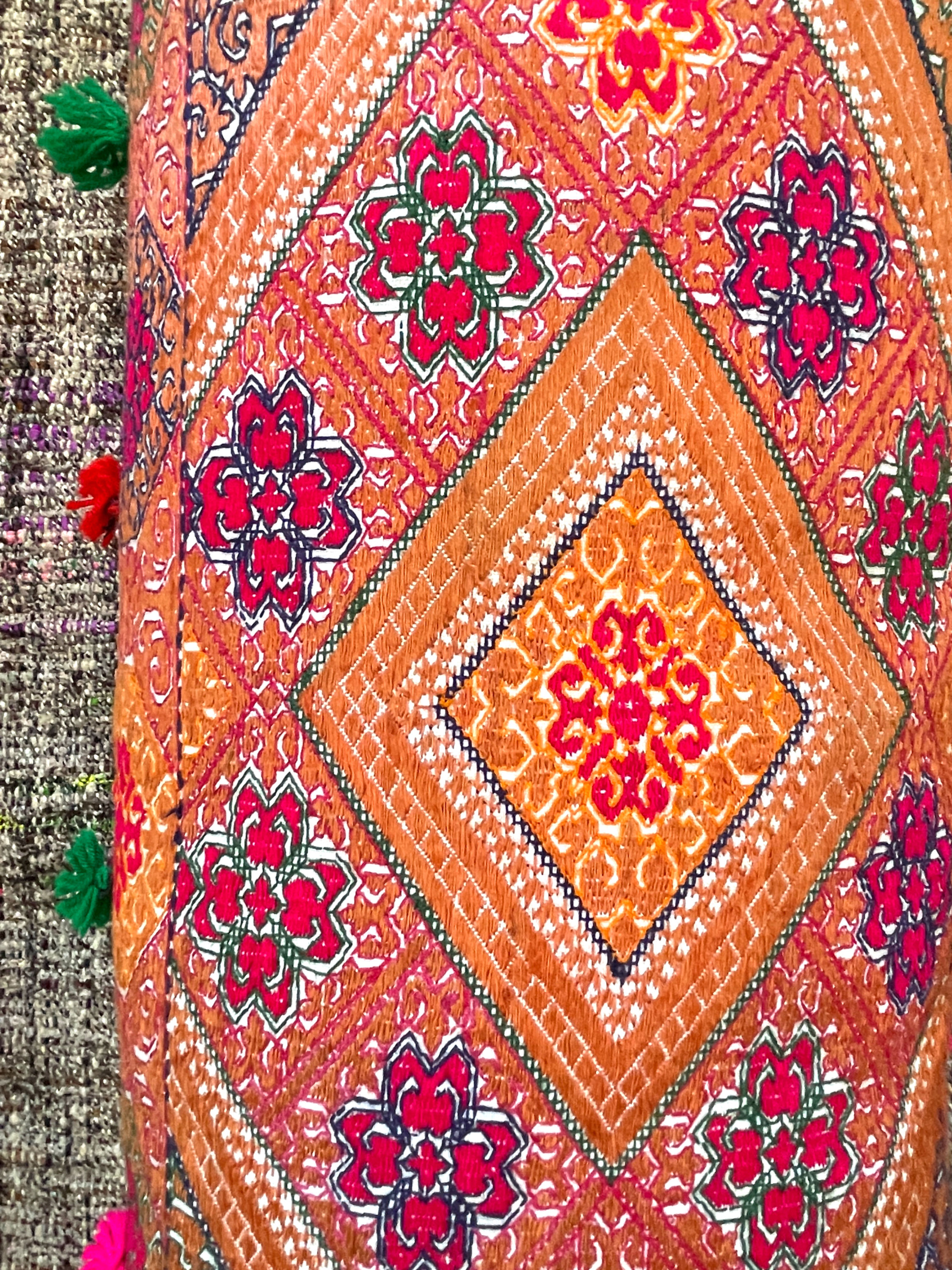 Hand Embroidered Vintage Silk Swati Cushion