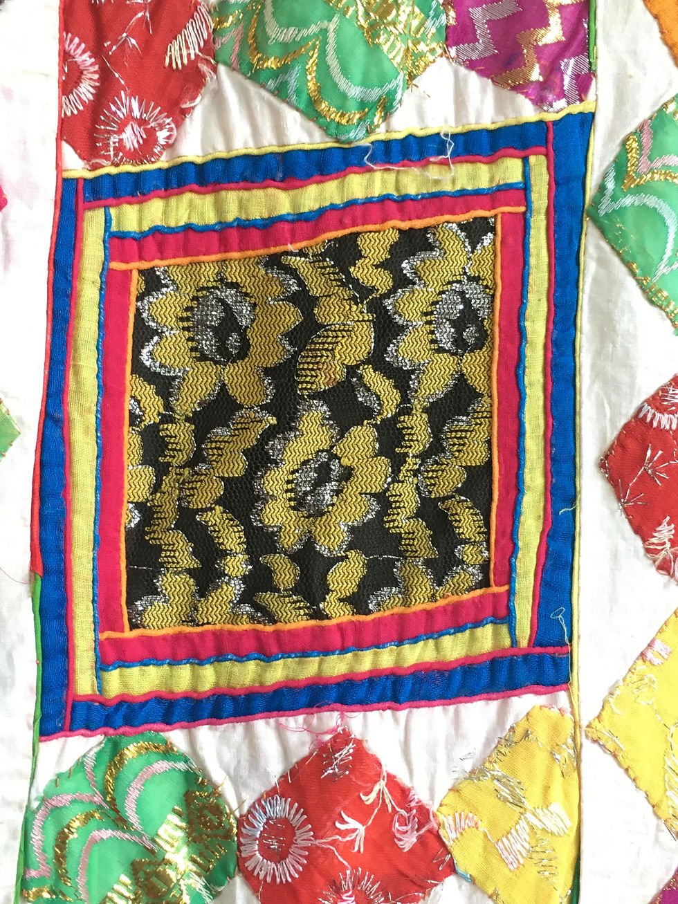 Thumbnail: Rajasthani Antique Patchwork Canopy Textile-160cm x 210cm