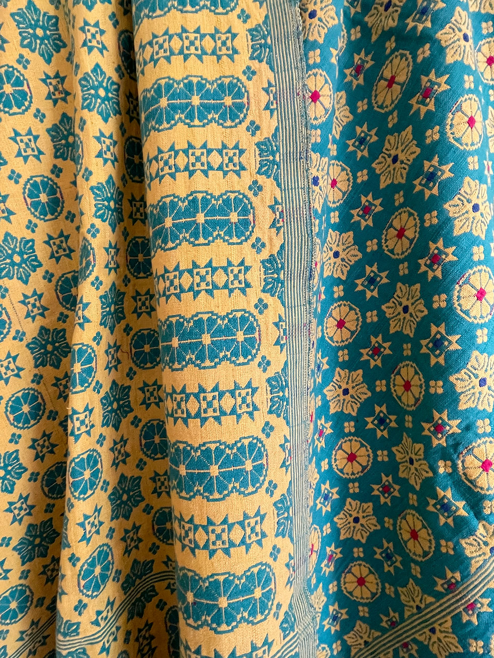 Thumbnail: Antique Cotton Double Cloth Throw