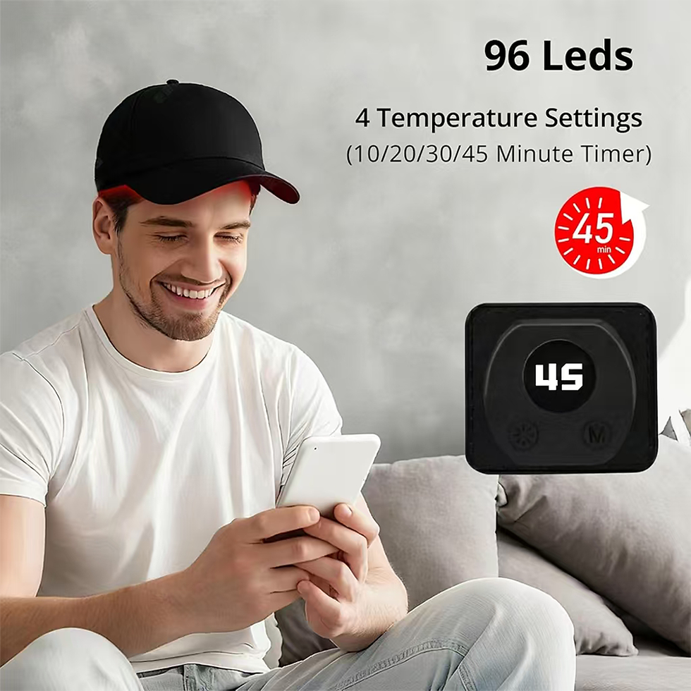 Thumbnail: Red Light Therapy Cap for Hair, Upgraded 96 LEDs Red Light Therapy for Head, Inf