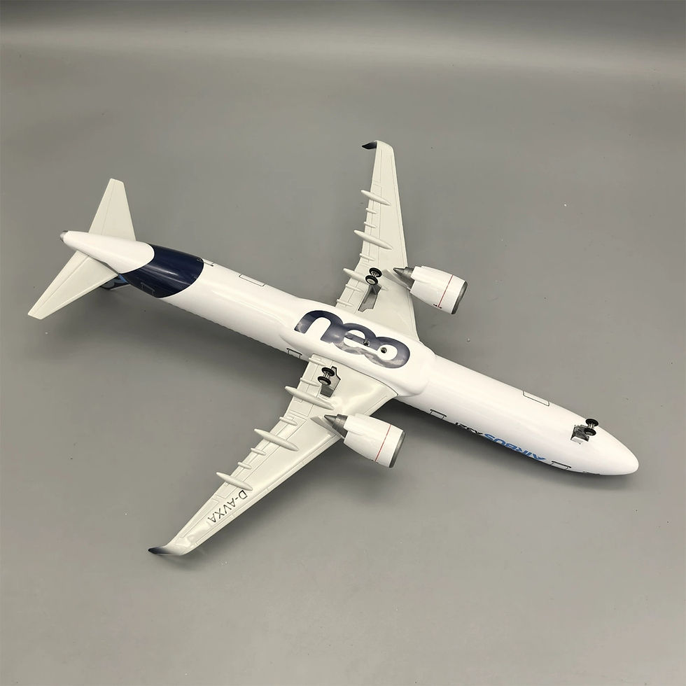 Thumbnail: 1/100 Scale Plane Model A321 neo Prototype 44CM Resin Toy plane  With LED Light 