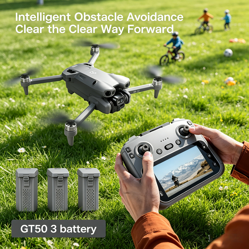Lenovo GT50 Pro RC Drone 8K HD Dual Cameras WiFi GPS Brushless Motor 5.64 Inch L