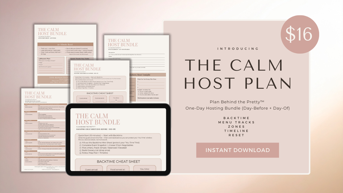 The One-Day Hosting Plan™ (Printable + Editable Access)