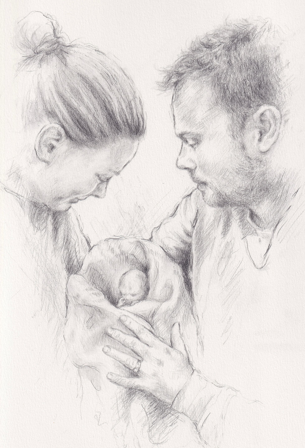 Baby girl Emerson with mum and dad