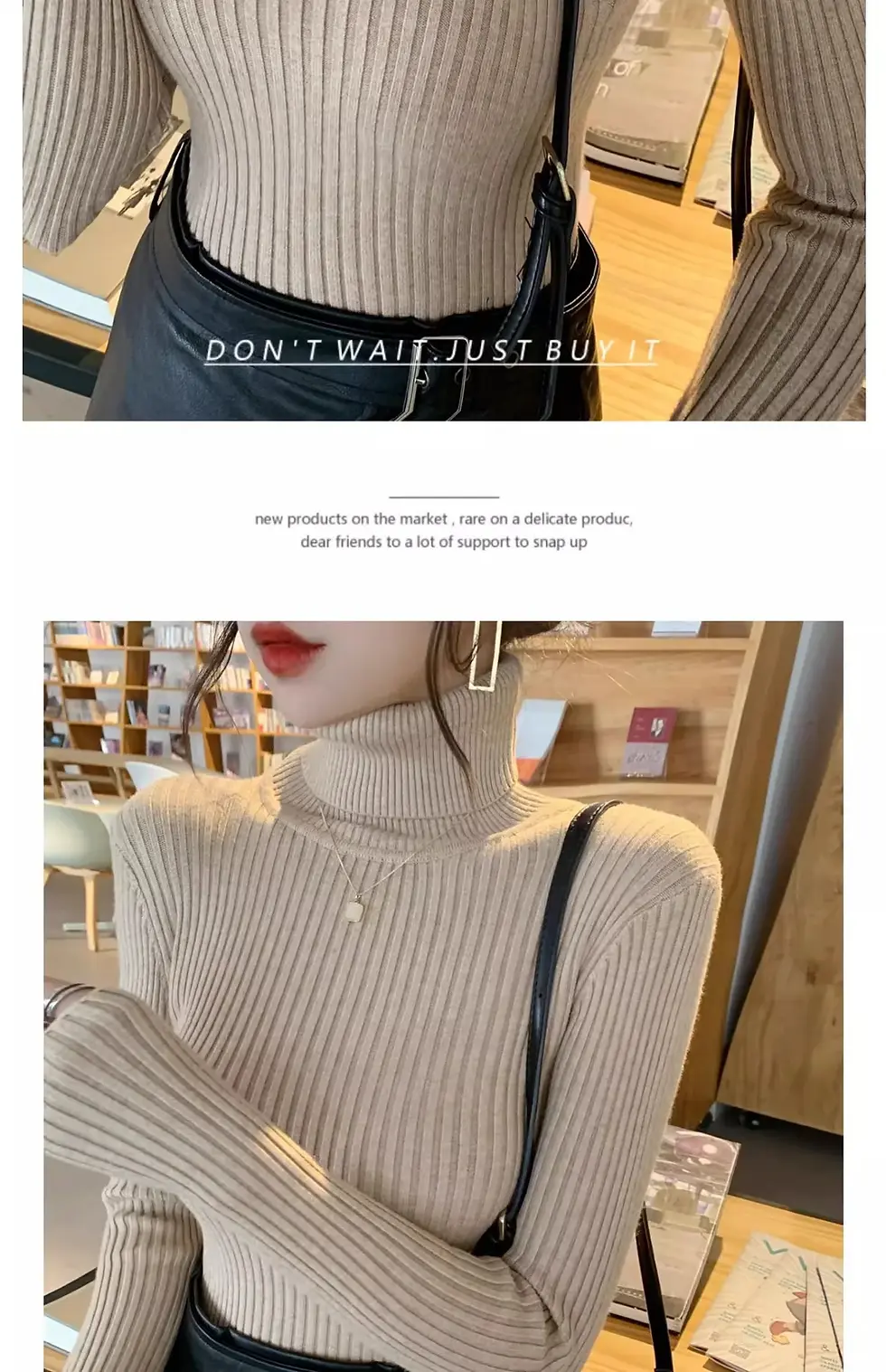 Thumbnail: 2026 Casual Slim Knitted Pullover Autumn Winter Thick Turtleneck Sweater Base Sw