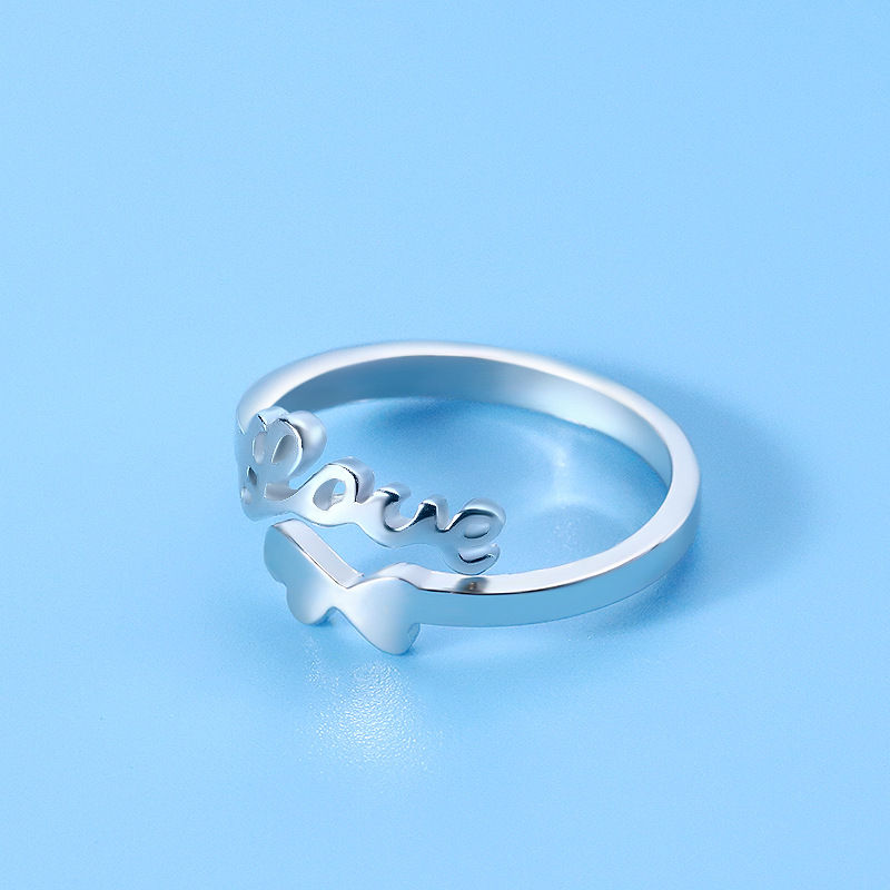 Thumbnail: Hot 925 Sterling Silver Ring AAA Zircon Adjustable Simplicity Fashion Exquisite 