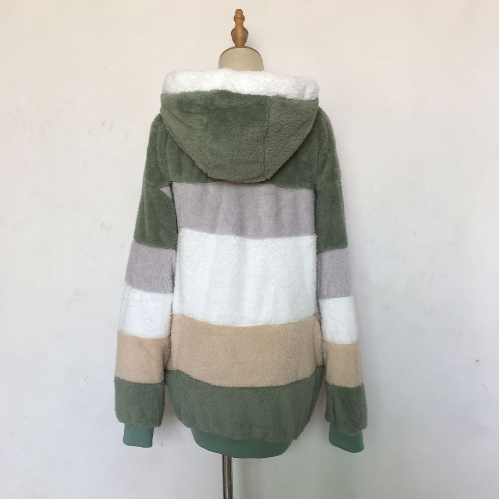 Thumbnail: Oversized Jacket for Women 2023 New Autumn Winter Warm Plush Pocket Hooded Stree