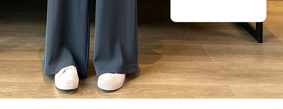 Thumbnail: High Waist Wide Leg Pants Women's Loose Casual Straight Cut Nine Point Long Trou
