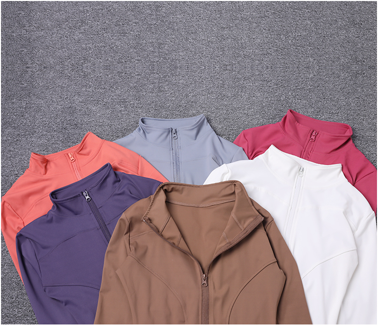 Thumbnail: Women Sport Jacket Long Sleeve Shirt Workout Coat Gym Training Clothing Yoga Spo