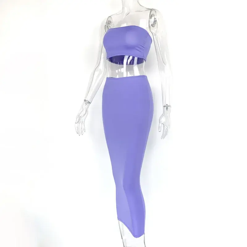 Thumbnail: 2022 New European American Cross-border Women's Clothing Set Sexy Wrap Chest Bar