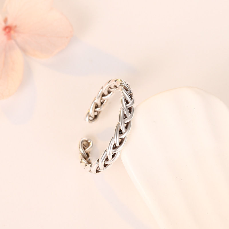 Thumbnail: Hot 925 Sterling Silver Ring AAA Zircon Adjustable Simplicity Fashion Exquisite 