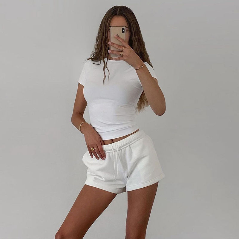 Thumbnail: 2024 Spring New Short Sleeve T-Shirt Women Solid Simple Casual Soft All-Match Ho