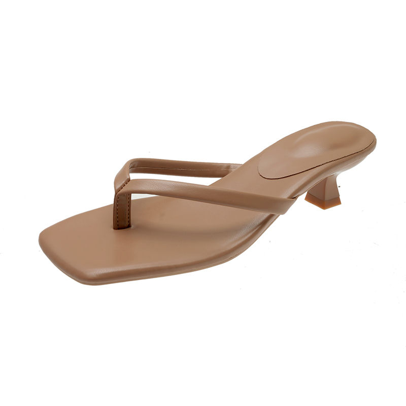 Thumbnail: Summer Women Clip Toe Slippers Comfort Low Heel Slides Shoes Ladies Casual Dress