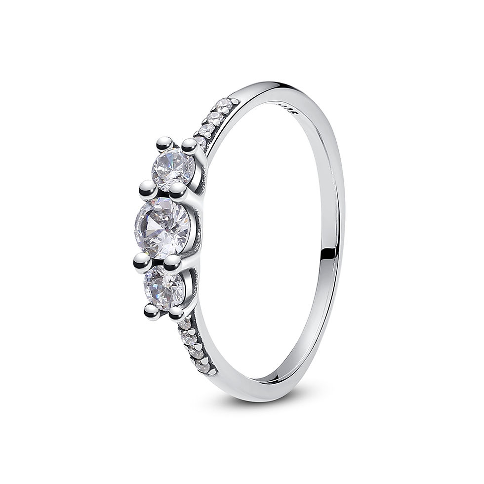Thumbnail: Original 925 Sterling Silver Ring Love Heart Pave CZ Crystal Stackable Rings For