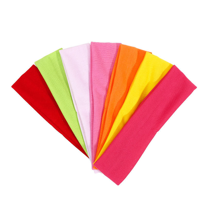 Thumbnail: 7PCS Elastic Sports Headbands For Women Stretchy Candy-Colored Hairbands Fashion