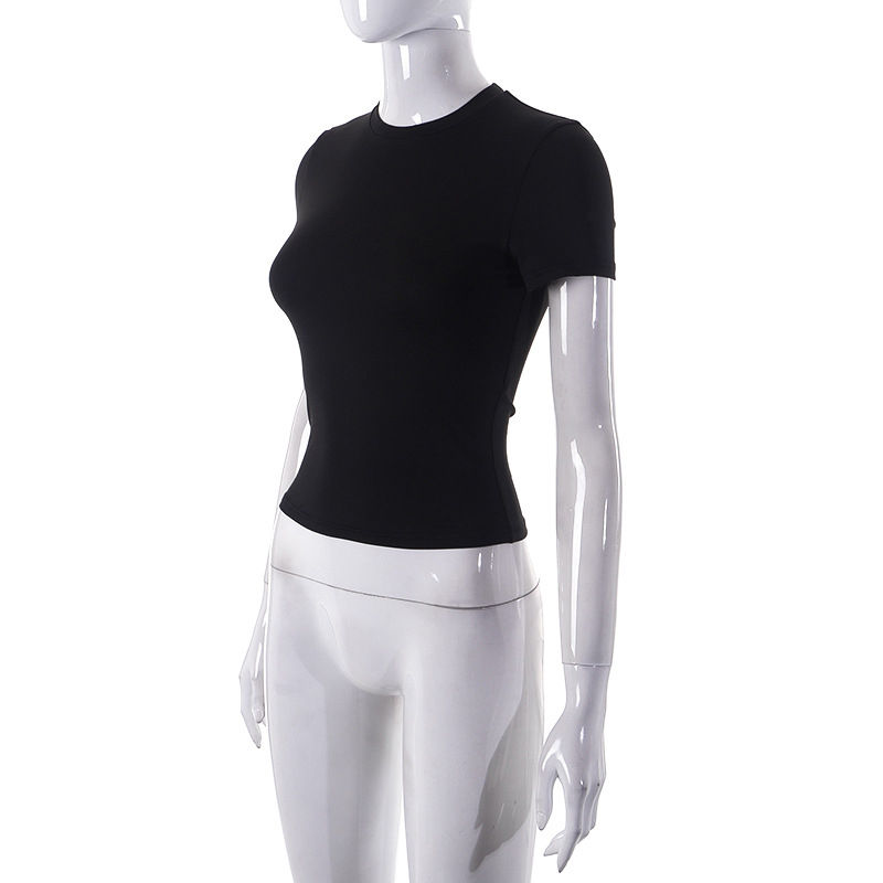Thumbnail: 2024 Spring New Short Sleeve T-Shirt Women Solid Simple Casual Soft All-Match Ho