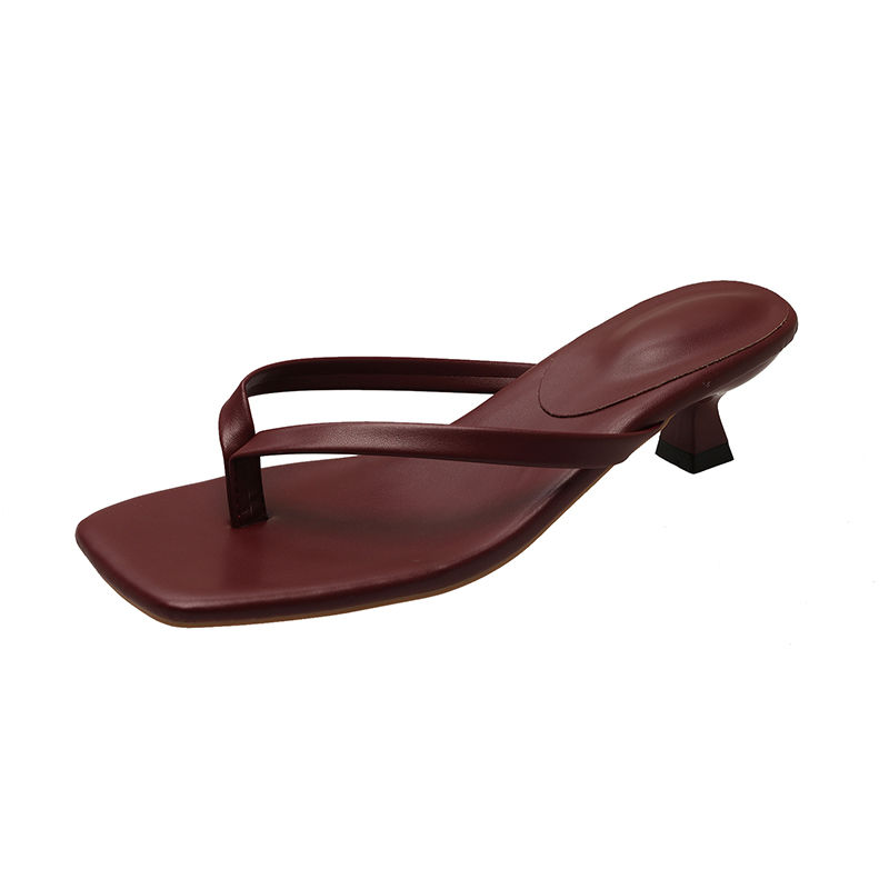 Thumbnail: Summer Women Clip Toe Slippers Comfort Low Heel Slides Shoes Ladies Casual Dress