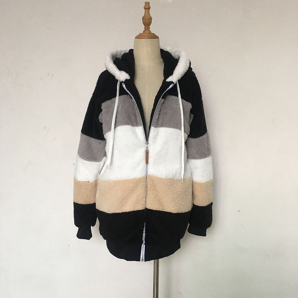 Thumbnail: Oversized Jacket for Women 2023 New Autumn Winter Warm Plush Pocket Hooded Stree