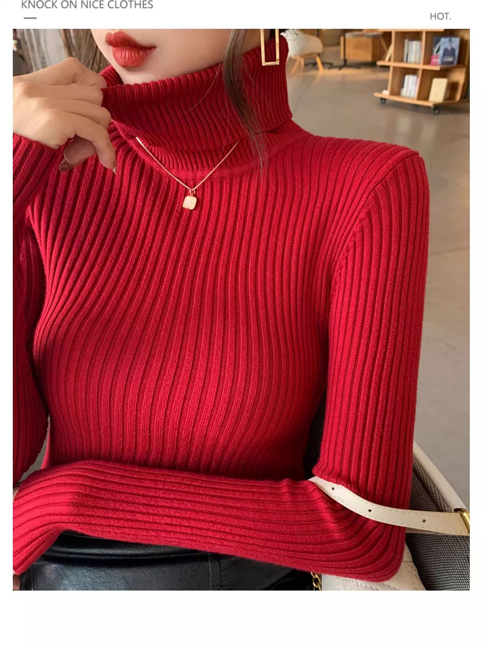 Thumbnail: 2026 Casual Slim Knitted Pullover Autumn Winter Thick Turtleneck Sweater Base Sw