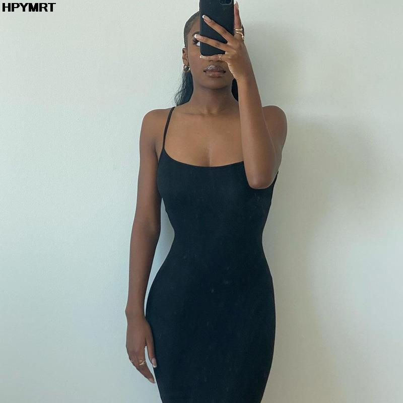 Thumbnail: Satin Slip Sleeveless Backless Slim Sexy Maxi Dress 2022 Spring Women Party Y2K 
