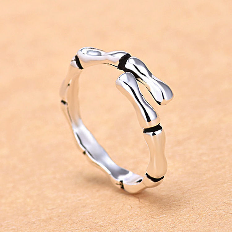 Thumbnail: Hot 925 Sterling Silver Ring AAA Zircon Adjustable Simplicity Fashion Exquisite 