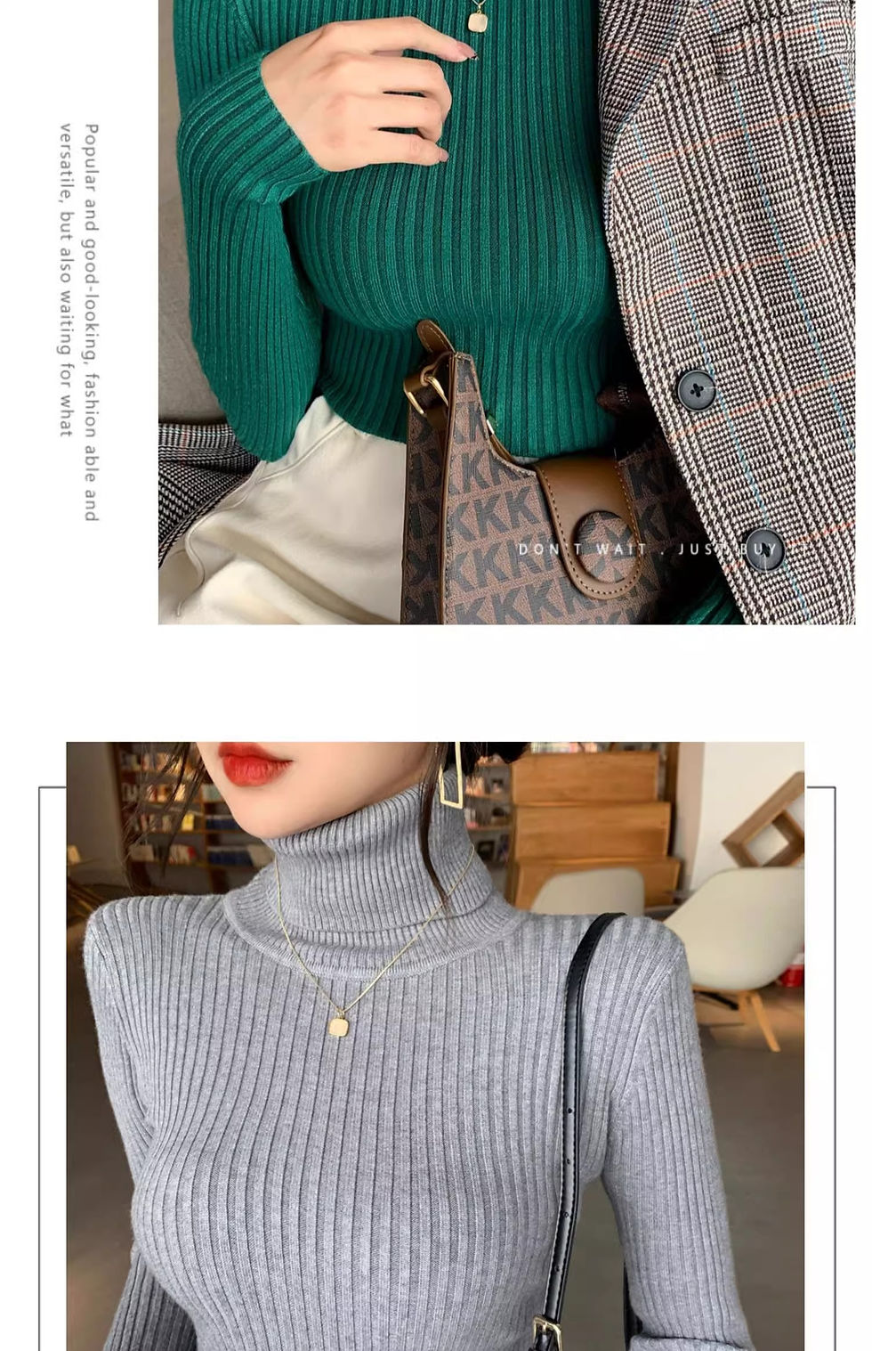 Thumbnail: 2026 Casual Slim Knitted Pullover Autumn Winter Thick Turtleneck Sweater Base Sw