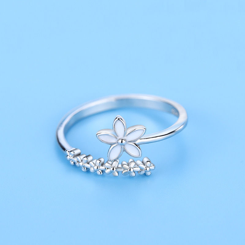 Thumbnail: Hot 925 Sterling Silver Ring AAA Zircon Adjustable Simplicity Fashion Exquisite 