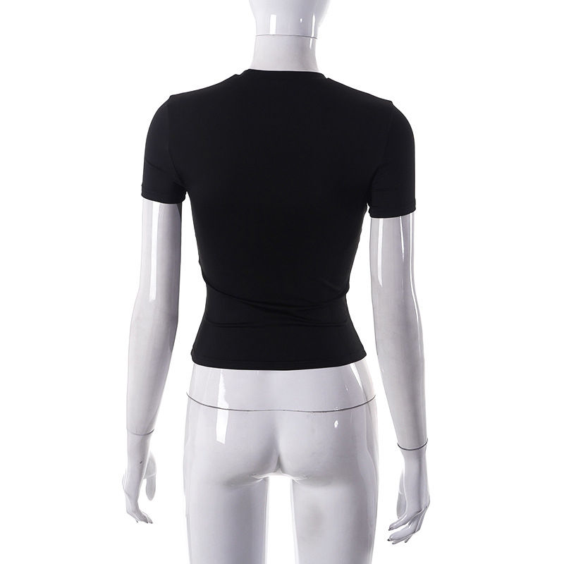 Thumbnail: 2024 Spring New Short Sleeve T-Shirt Women Solid Simple Casual Soft All-Match Ho