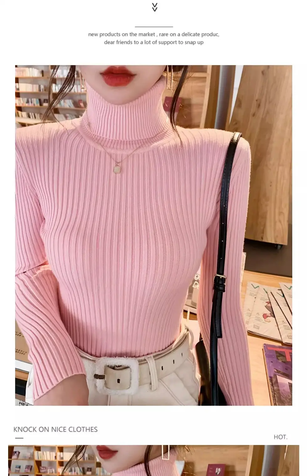 Thumbnail: 2026 Casual Slim Knitted Pullover Autumn Winter Thick Turtleneck Sweater Base Sw