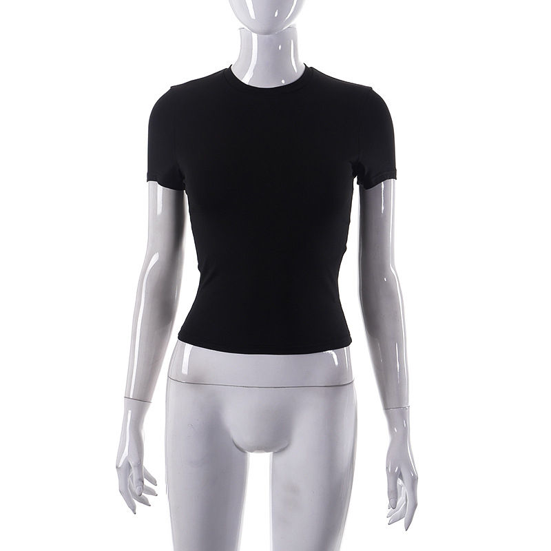 Thumbnail: 2024 Spring New Short Sleeve T-Shirt Women Solid Simple Casual Soft All-Match Ho