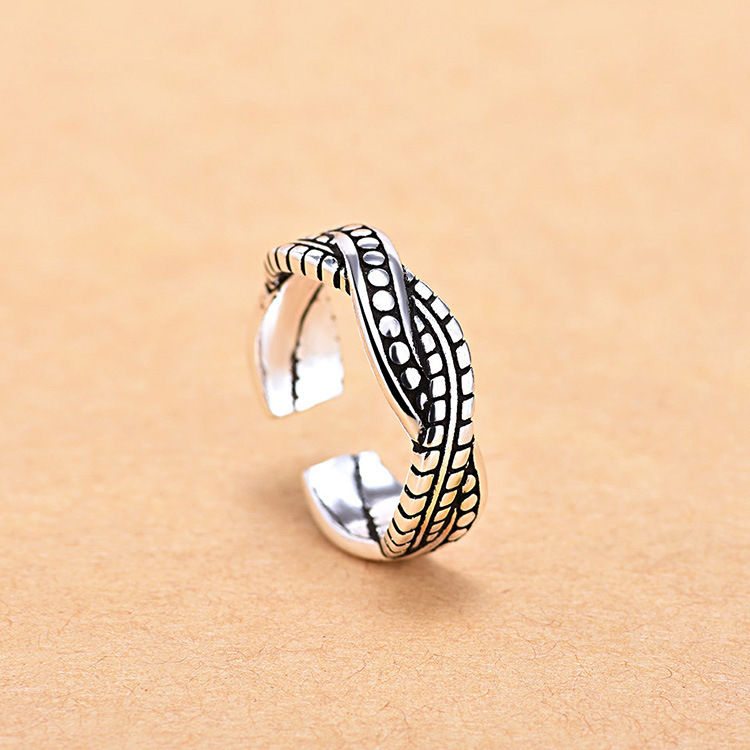 Thumbnail: Hot 925 Sterling Silver Ring AAA Zircon Adjustable Simplicity Fashion Exquisite 