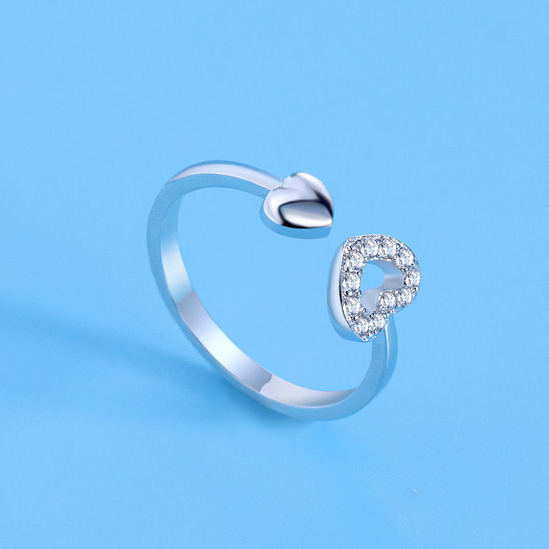 Thumbnail: Hot 925 Sterling Silver Ring AAA Zircon Adjustable Simplicity Fashion Exquisite 