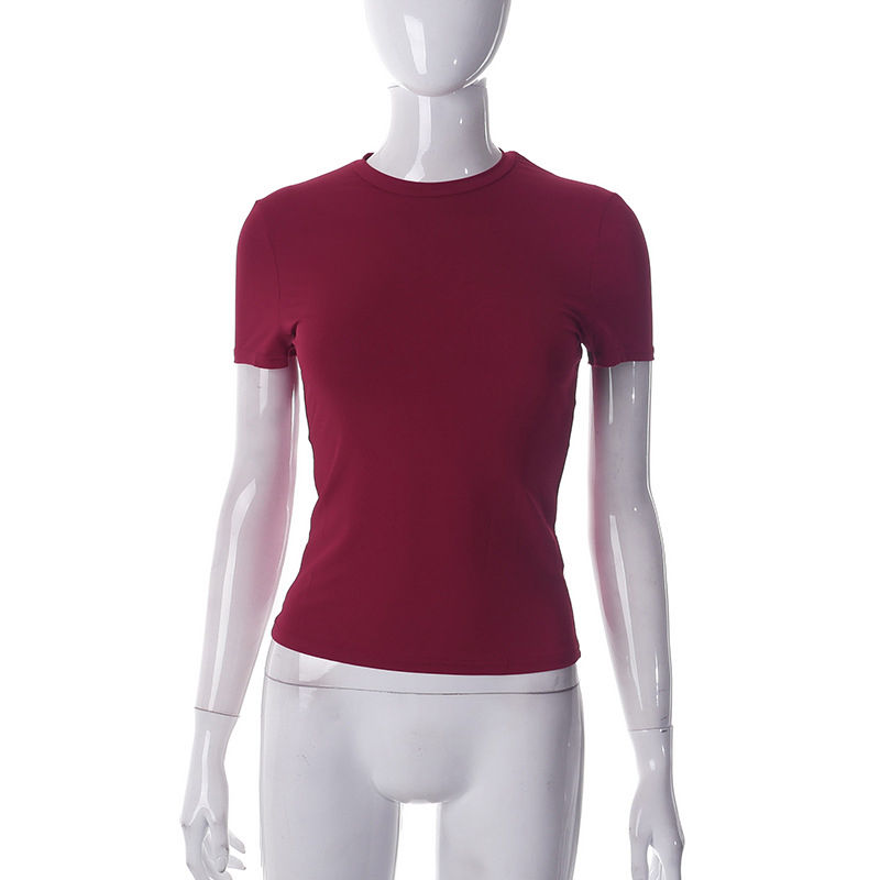 Thumbnail: 2024 Spring New Short Sleeve T-Shirt Women Solid Simple Casual Soft All-Match Ho