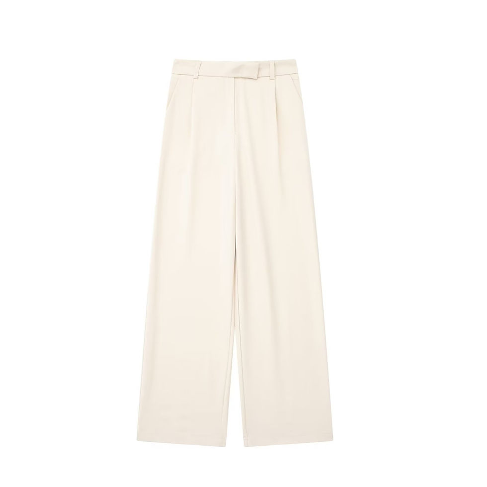 Thumbnail: Willshela Women Fashion Solid Front Zipper Straight Pants Vintage High Waist Ful