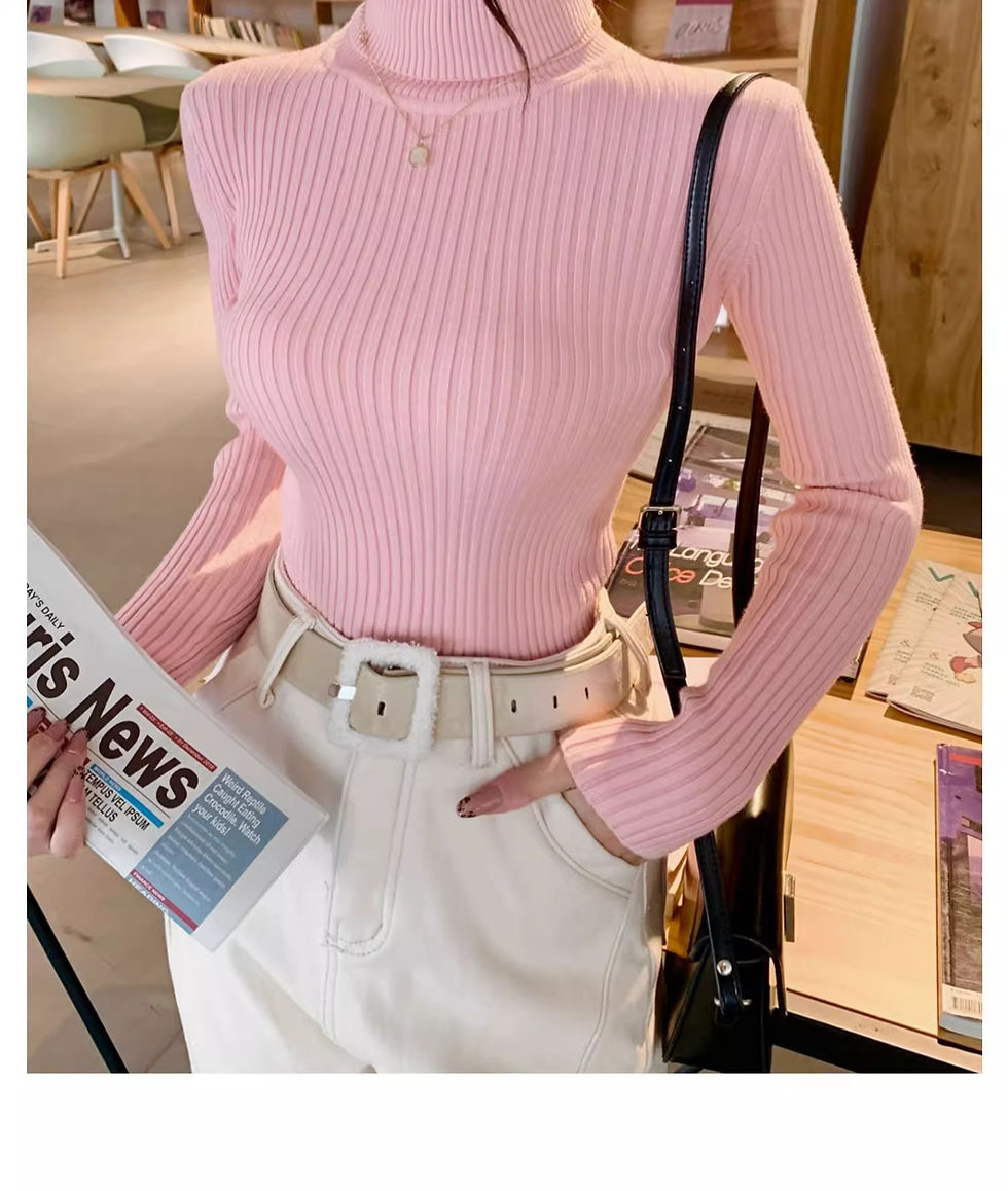 Thumbnail: 2026 Casual Slim Knitted Pullover Autumn Winter Thick Turtleneck Sweater Base Sw