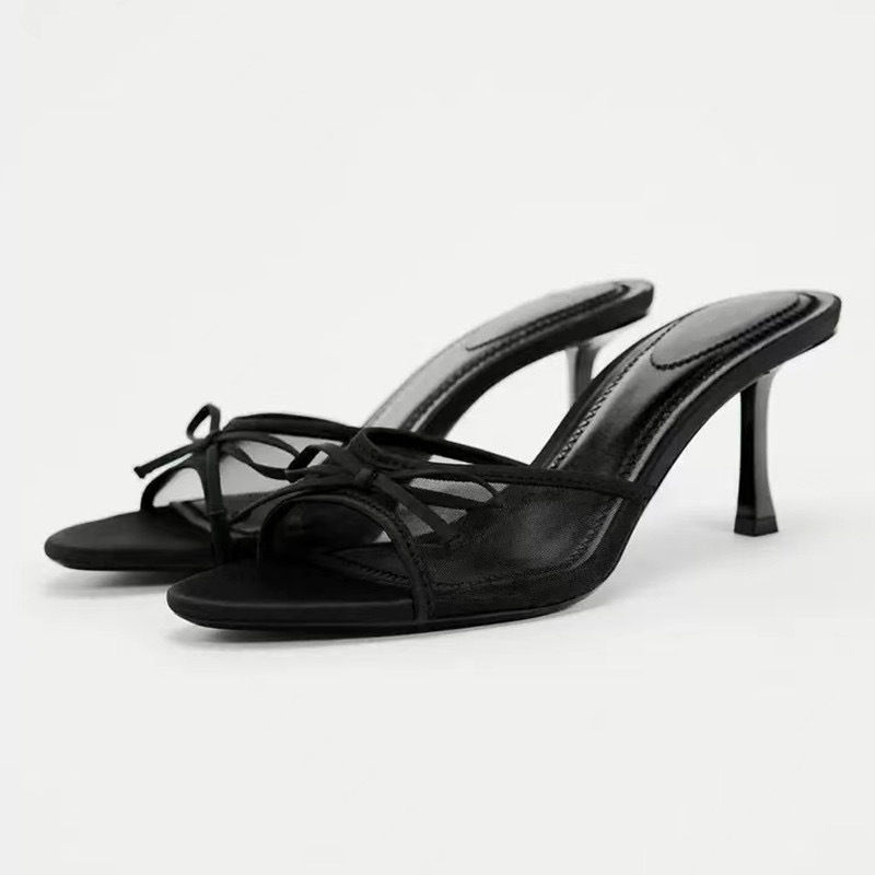 Thumbnail: 2024 Women Summer New Luxury Brand High Heel Sandals Versatile Simple Slim Heel 