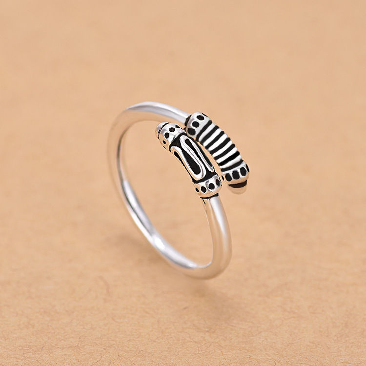 Thumbnail: Hot 925 Sterling Silver Ring AAA Zircon Adjustable Simplicity Fashion Exquisite 